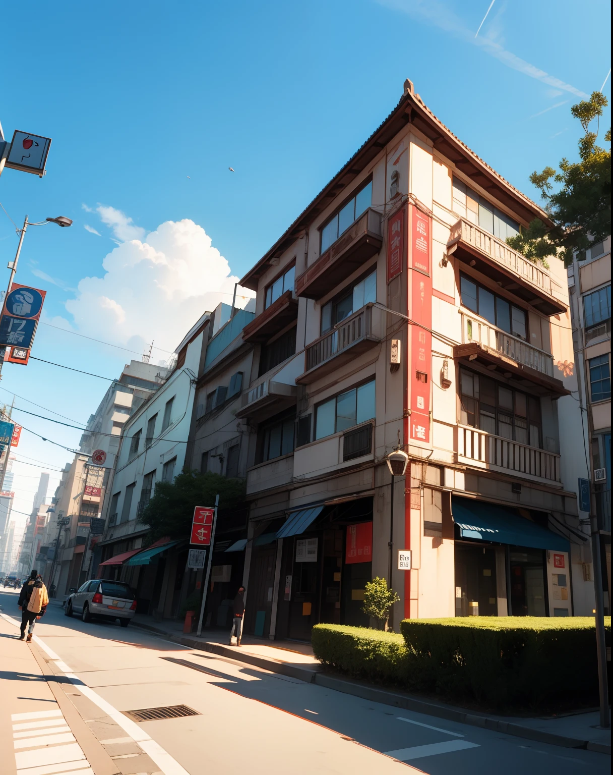 Arte inspirada no estilo de Ryoichi Ikegami,Cyberpunk City from the science fiction film, rua vazia, Noite, Chinoiserie Buildings, loja velha, irregular, placas de circuito, Fios, intrincado, super detalhado, Realistic, hyper realistic, alta qualidade, Melhor, super detalhado, Detalhe louco, Very detailed, fotorrealista, Epic composition, best quality, 32k --v 6