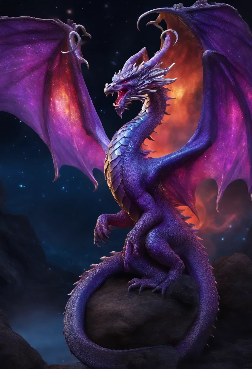 Heavenly Dragon; Solo; Purple Flames; cosmico; blast; calamidade