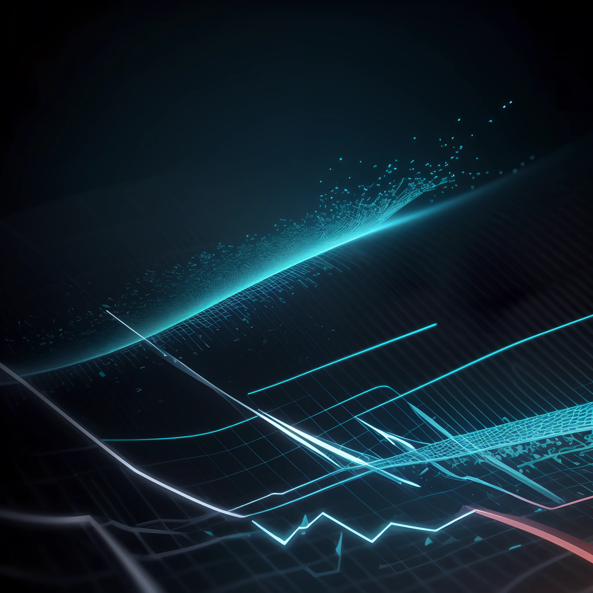 Engaging 3D visualization featuring stunning graphs、glinting