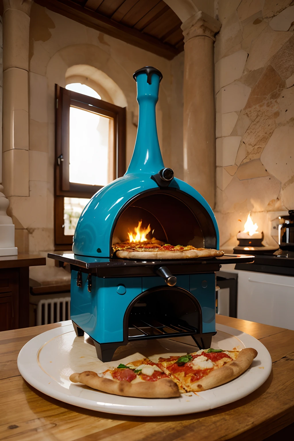 create 10 different models of portable pizza oven style the Casa Batlló by antoni Gaudí