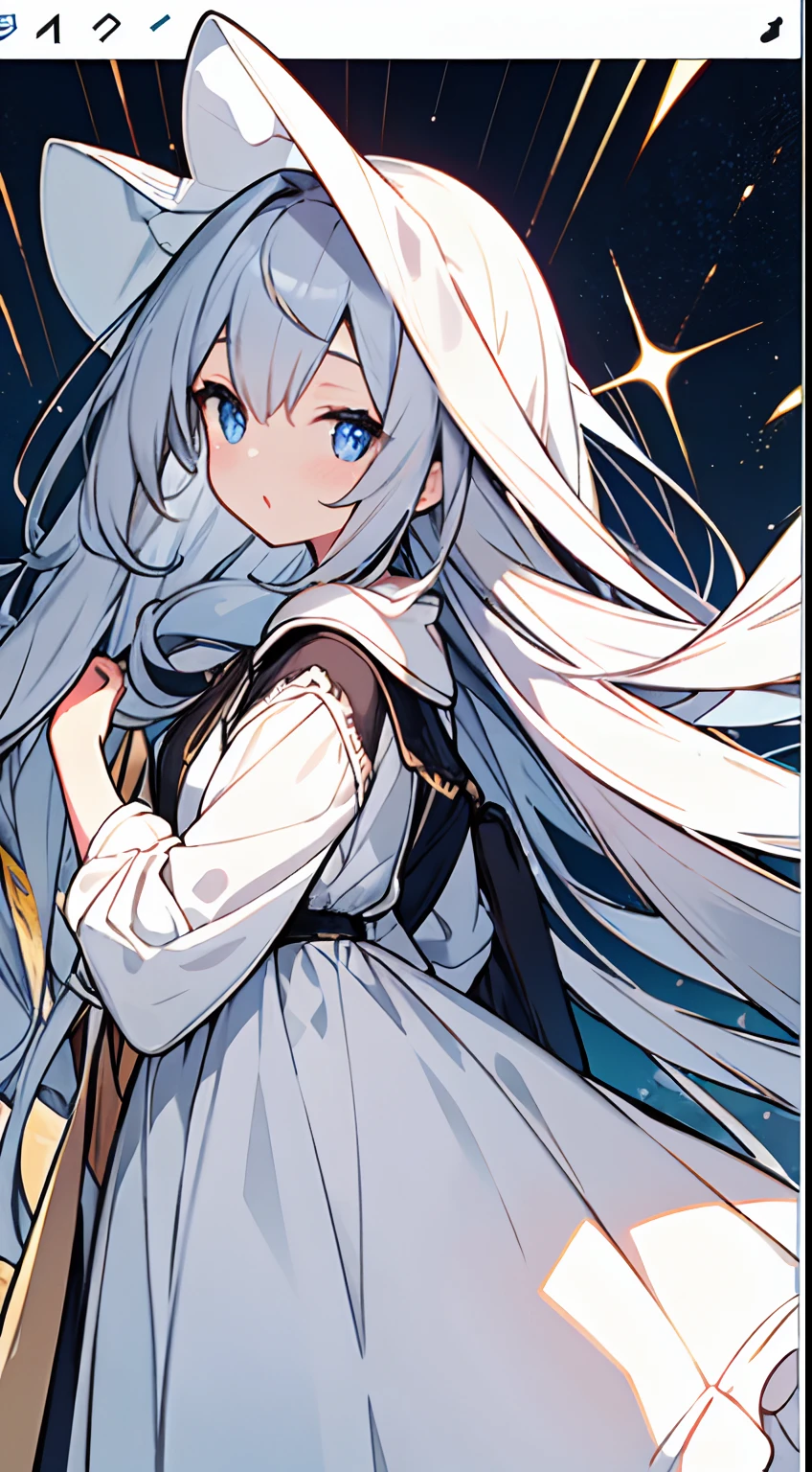 masuter piece, Best Quality,32K、Wallpaper, ultra -detail, Absurd beauty, 1Beautifulwoman、Big eyes with sparkly、Hair fluttering in the wind、:O、slender long legs、Smaller head、miscievous smile、Angle looking up from below:1.3、Angle from which you can see the whole body