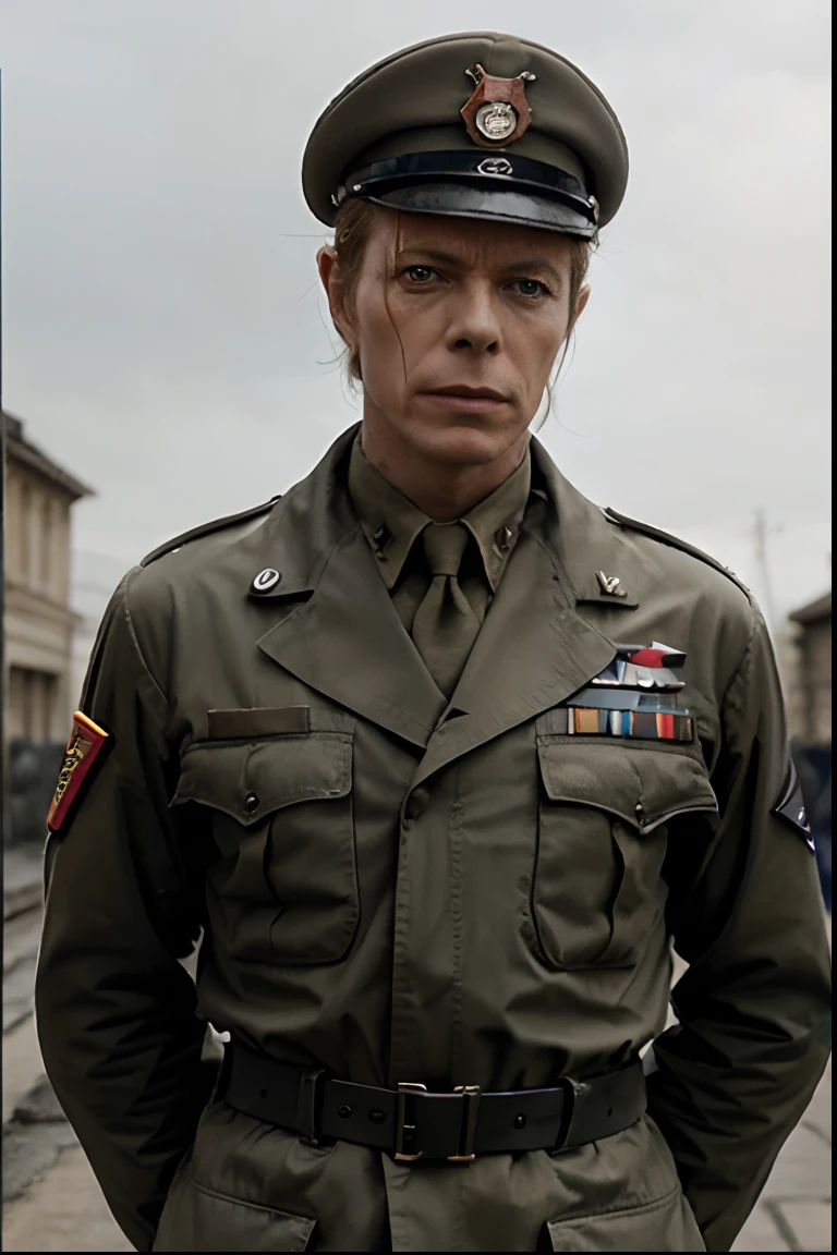 David Bowie as a soldier in world war 2