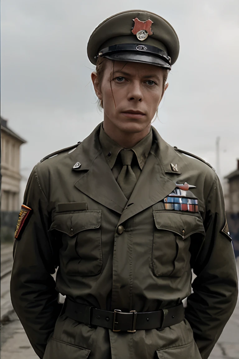 David Bowie as a young soldier in world war 2