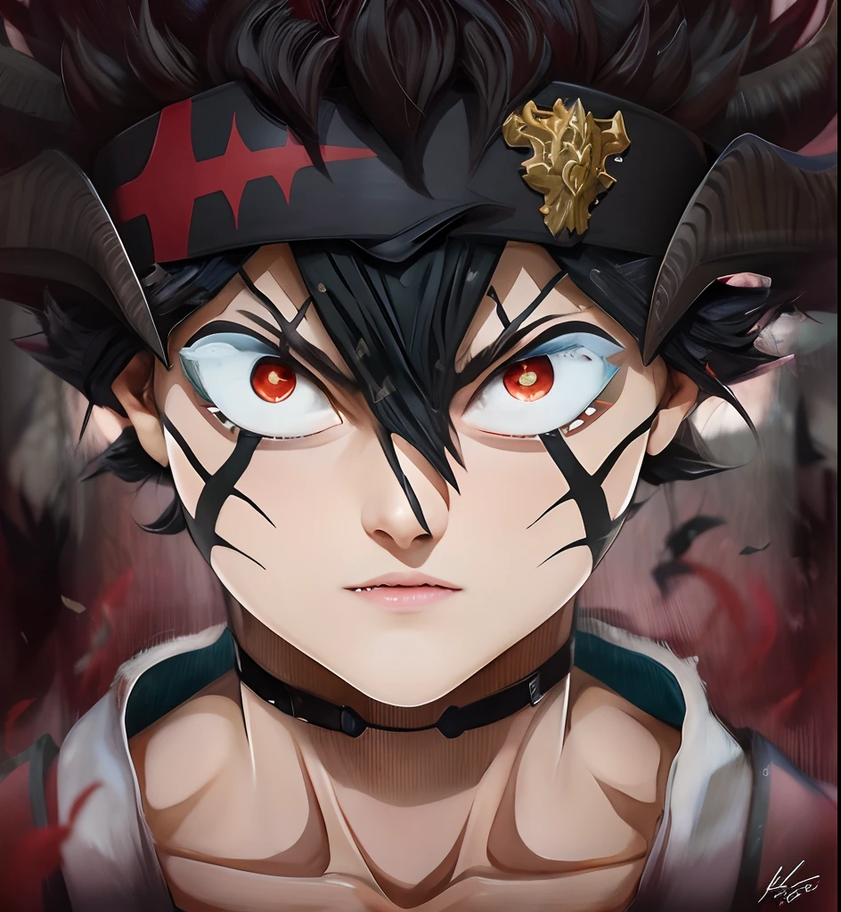 Hyperrealistic version of Demon Asta, hyperdetailled, hyperrealistic