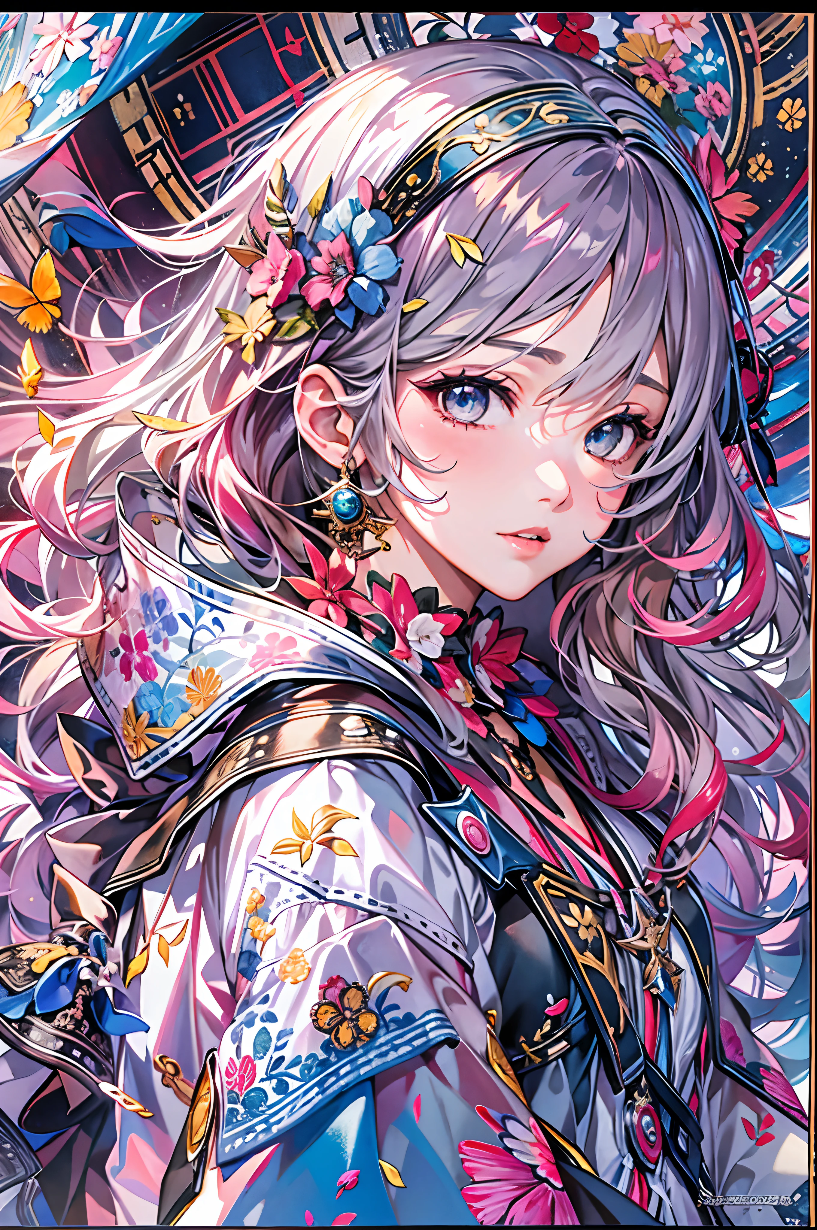 tmasterpiece、top-quality、ultra - detailed、offcial art、aestheticly pleasing、1girl in、Fault art:1.5、extremely colorful:1.5