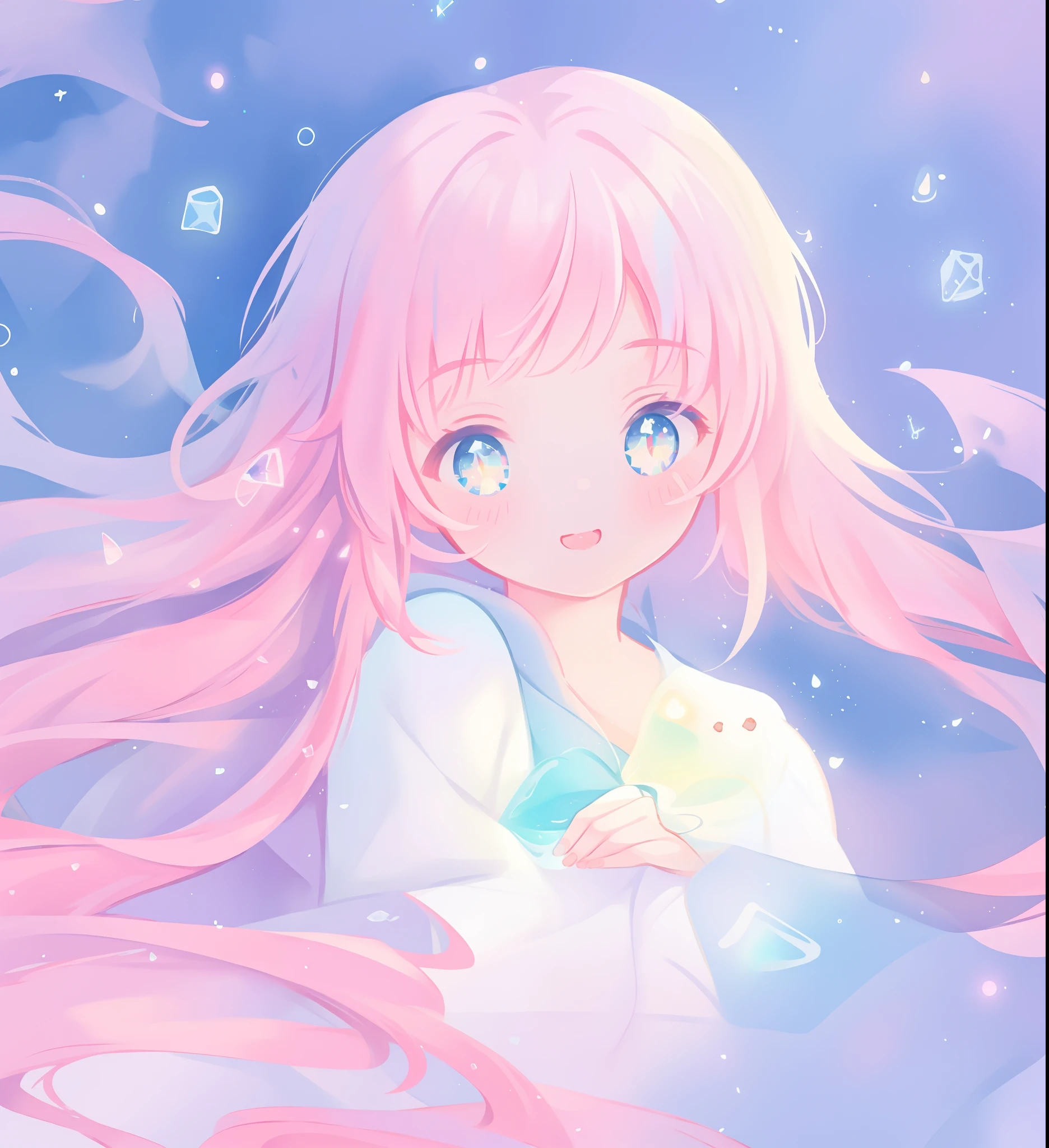 beautiful girl, simple flowing dress, vibrant pastel colors, (colorful), long flowing colorful hair, magical lights, sparkling magical liquid, inspired by Glen Keane, inspired by Lois van Baarle, disney art style, by Lois van Baarle, glowing aura around her, by Glen Keane, jen bartel, glowing lights! digital painting, flowing glowing hair, glowing flowing hair, beautiful digital illustration, fantasia background, whimsical, magical, fantasy, ((beautiful face)), ((masterpiece, best quality)), intricate details, highly detailed, sharp focus, 8k resolution, sparkling detailed eyes, liquid watercolor