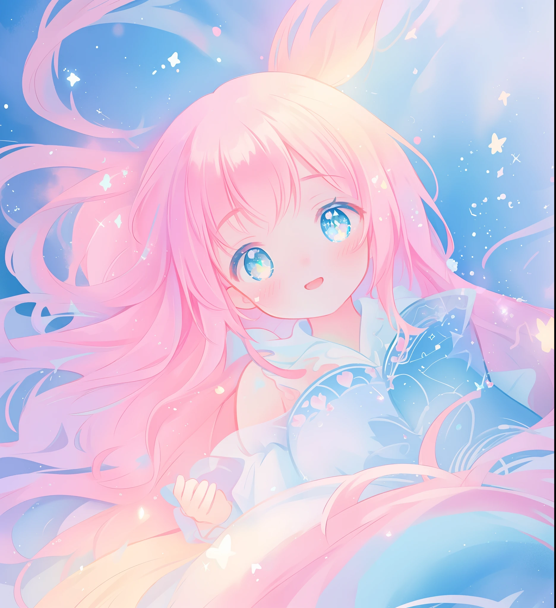beautiful girl, flowing colorful dress, vibrant pastel colors, (colorful), long flowing colorful hair, magical lights, sparkling magical liquid, inspired by Glen Keane, inspired by Lois van Baarle, disney art style, by Lois van Baarle, glowing aura around her, by Glen Keane, jen bartel, glowing lights! digital painting, flowing glowing hair, glowing flowing hair, beautiful digital illustration, fantasia background, whimsical, magical, fantasy, ((beautiful face)), ((masterpiece, best quality)), intricate details, highly detailed, sharp focus, 8k resolution, sparkling detailed eyes, liquid watercolor