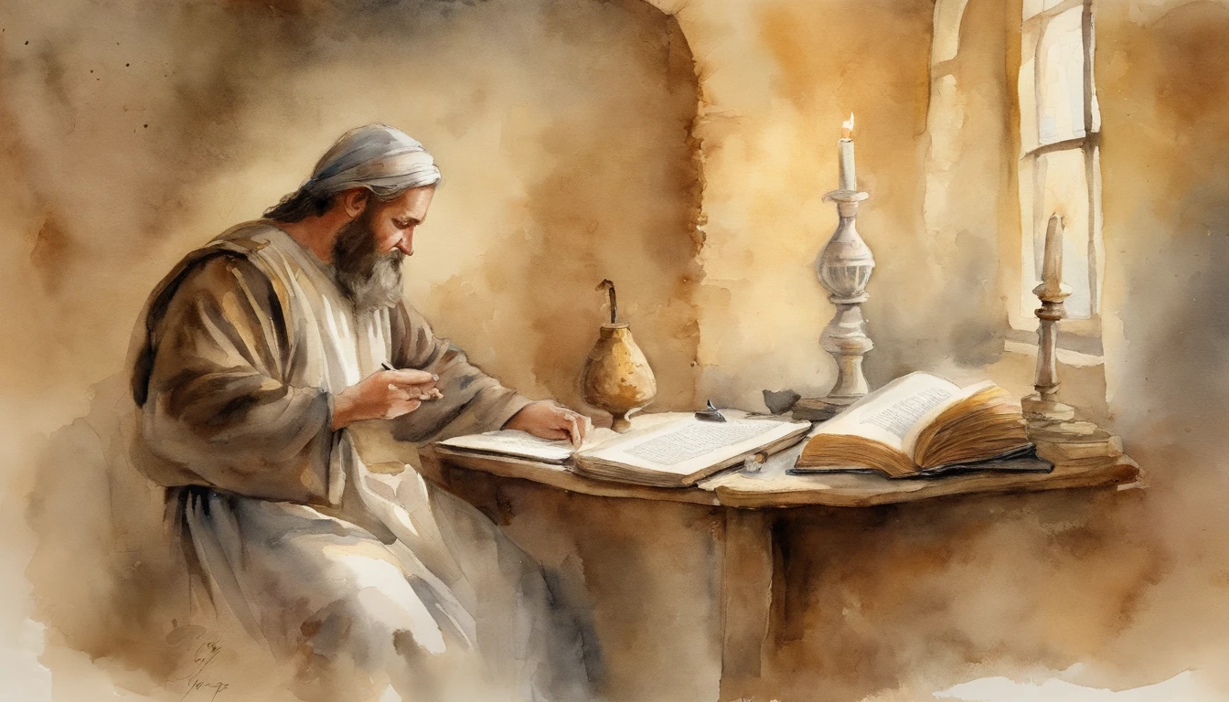 Paul writing the Bible 2,000 years ago