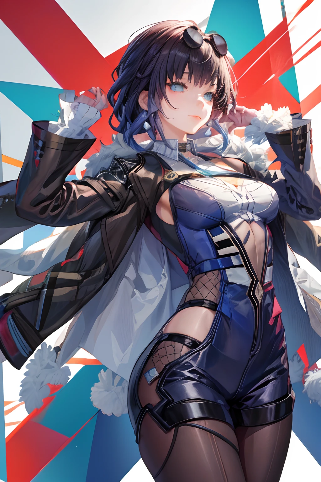 original outfit, 1girl, solo, shorts, gloves, baseball cap, pink shorts, fingerless gloves, jacket, navel, black gloves, breasts, looking at viewer, open clothes, long hair, short shorts, ponytail, bare shoulders <lora:AR57-pynoise-000008:1>(((masterpiece,high resolution,best quality))), 1girl, solo,wine bottle,
large breasts, lying, twintails, on back, petals, looking at viewer, armpits, open mouth, solo, blush, wet clothes, heart, arms up, wet, bed sheet, huge breasts,