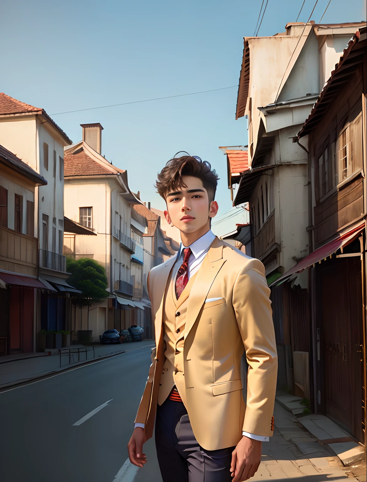 Background change handsome boy and realistic face real face