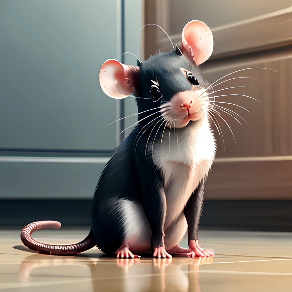 Rat doing the thinker pose