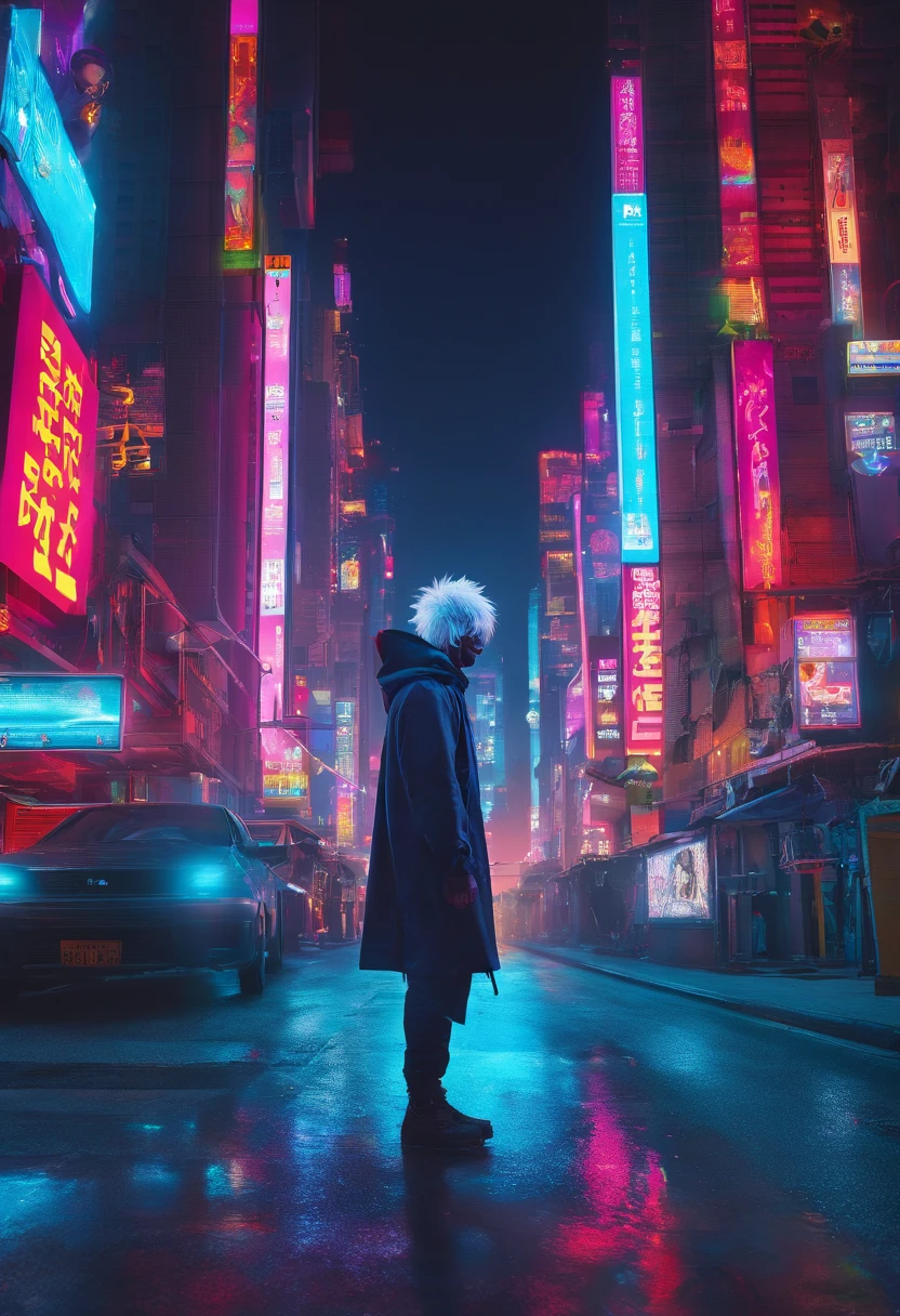 ,-yeld woboy,Silvery-white hair,The hands and feet gradually turn light blue at the ears,Silver-gray eyes,Red eyeshadow at the corners of the eyes,Film camera in hand,monocle,robe