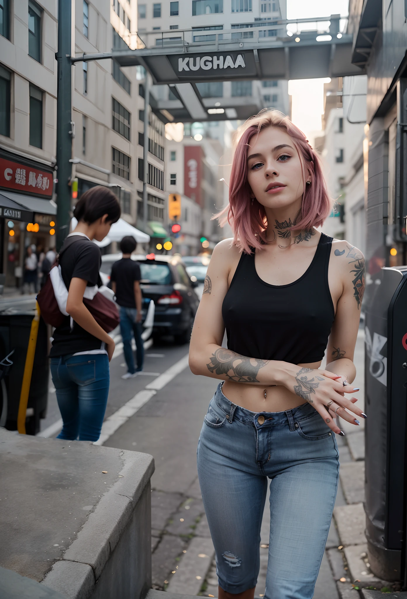 remove girl from background