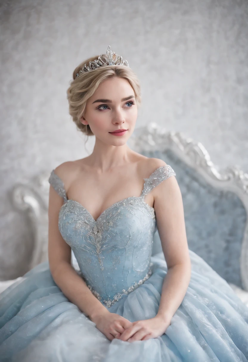 elsa frozen at 18 years old at the bed, open legs, (showing ), walt disney, blonde woman in blue dress sitting on bed with white sheets, beautiful elsa, portrait of elsa of arendelle, elsa from frozen, blonde - haired princess, elsa frozen, portrait of elsa from frozen, lovely languid princess, beautiful princess, beautiful female princess, light blue dress portrait, dressed beautiful gown, princess portrait, winter princess, icey blue dress, portrait shot