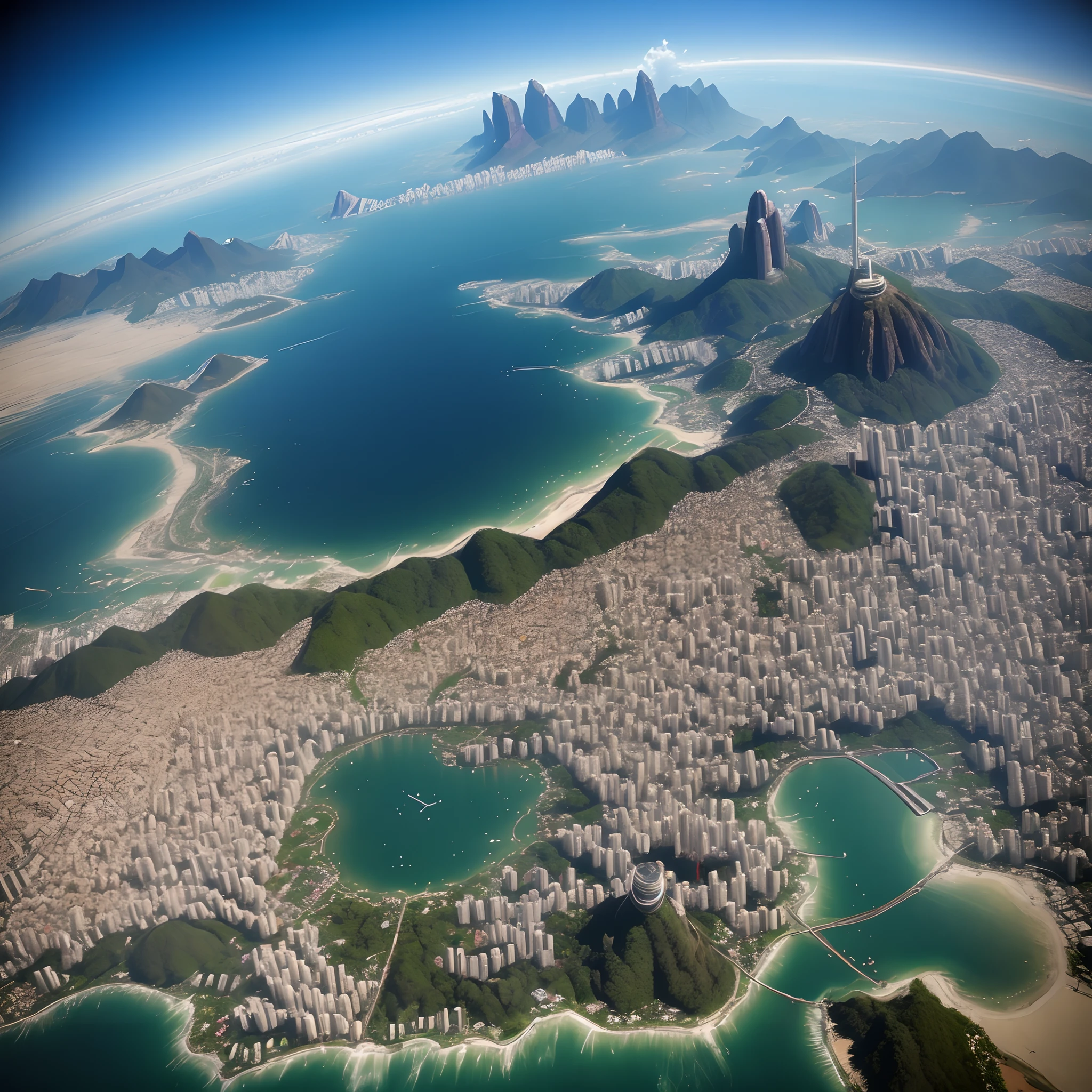 Astronaut sighting ??? de Janeiro from space with giant sentinels