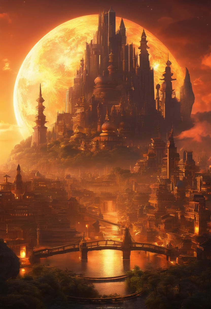 The city of dawn, darkness flows through the world, the golden moon and dragon world of dawn, the city of the non existen, the dead end of the life timeline , flashing onto the dragon.