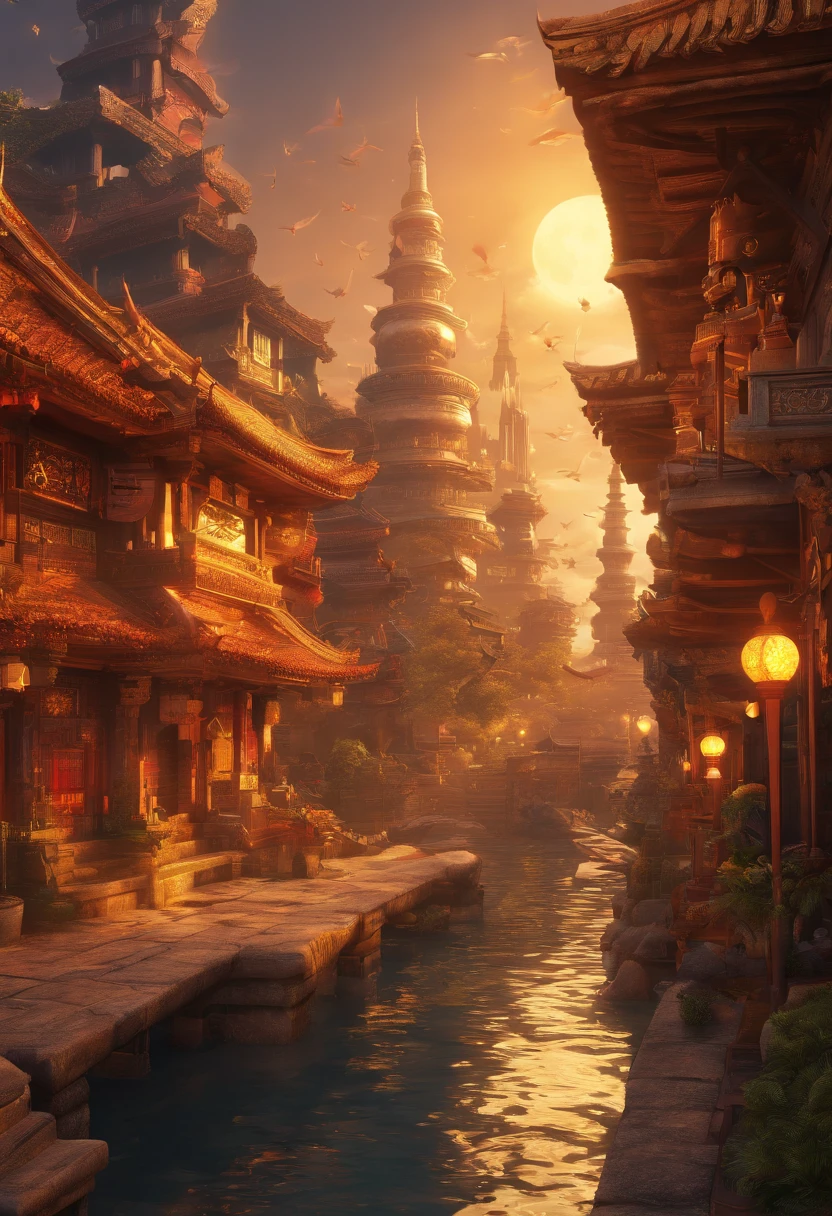The city of dawn, darkness flows through the world, the golden moon and dragon world of dawn, the city of the non existen, the dead end of the life timeline , flashing onto the dragon.