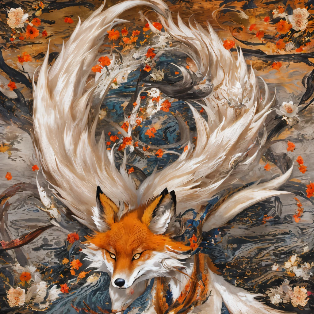 Nine-tailed fox 32K,Red and White Immortal Demon Realm, Chance encounter with Liu Hanshu, He saw in him his former self, It was decided to take him as an apprentice, Teach him how to protect himself, But because of the Tibetan star map, Phoenix and the Liu family、The Jade Sword Sect establishes relationships, It opens with the death of Liu Hanshu, Qin Yu embarked on the road of confrontation with a strong enemy, Working hard, Make yourself stronger, Stick to your own core path of justice, (nine tail fox)eyes filled with angry,The red and white nine-tailed fox clenched its fists,Rush up,Deliver a fatal blow to your opponent,full bodyesbian,Full body nine-tailed fox male mage 32K(Masterpiece Canyon Ultra HD)fenghuang(canyons)Climb the streets, The scene of the explosion(nine tail fox), (Dragons), The nine-tailed fox's angry fighting stance, looking at the ground, Batik linen bandana, Chinese red and white pattern long-sleeved garment, Canyon red and white nine-tailed fox(Abstract propylene splash:1.2)Red White(realisticlying:1.4),Black color hair,Flour fluttering,rainbow background, A high resolution, the detail, RAW photogr, Sharp Re, Nikon D850 Film Stock Photo by Jefferies Lee 4 Kodak Portra 400 Camera F1.6 shots, Rich colors, ultra-realistic vivid textures, Dramatic lighting, Unreal Engine Art Station Trend, cinestir 800,Red and white fluttering mist,(((Jungle Canyon)))The wounded lined up in the streets(vale)Climb the streets,Movie master real-time image quality(tmasterpiece,k hd,hyper HD,32K) (Linen batik scarf), Combat posture, looking at the ground, Linen bandana, Chinese nine-tailed fox pattern long-sleeved garment, Morning nine-tailed fox(Abstract gouache splash:1.2), Dark clouds lightning background,sprinkling