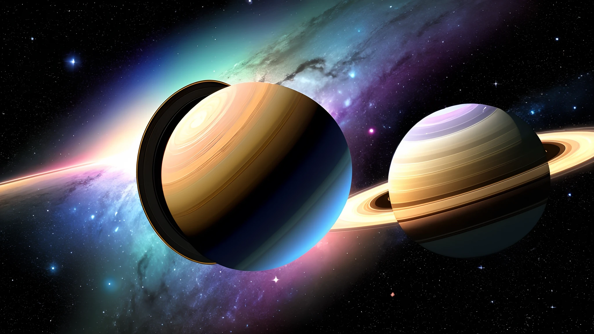 cosmic space　Saturn