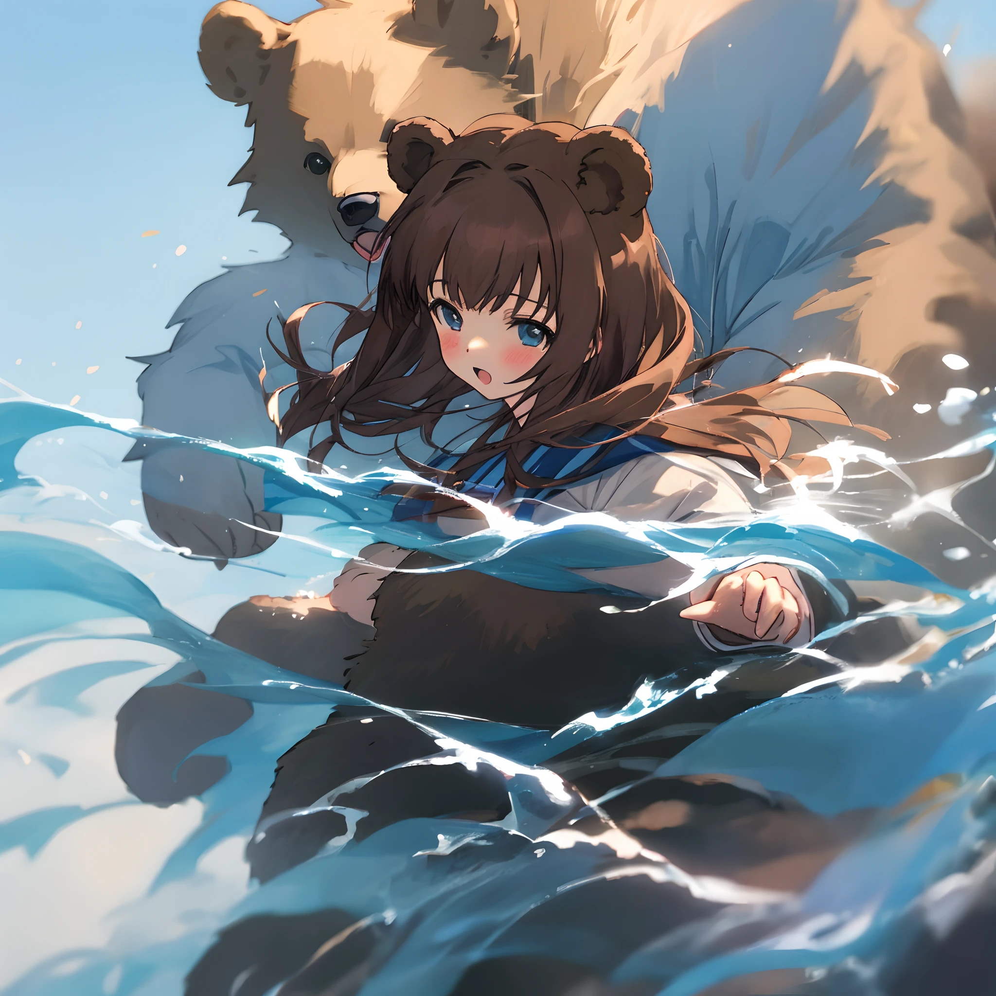 Bear anime girl