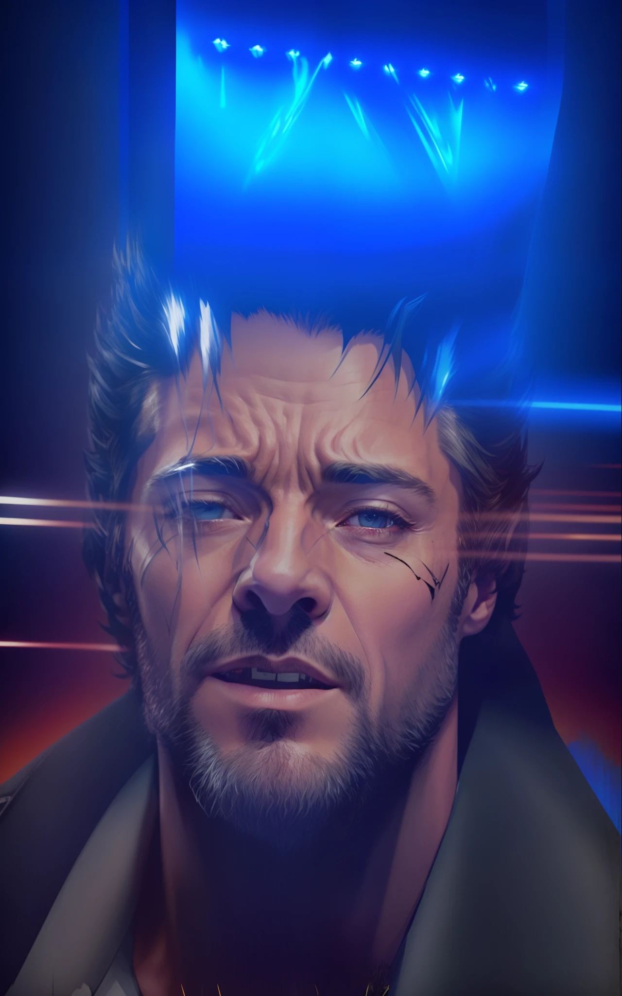 Hugh Jackman as wolverine, vhs effect, (poster:1.6), poster on wall, nostalgia, movie poster, portrait, close up
(skin texture), intricately detailed, fine details, hyperdetailed, raytracing, subsurface scattering, diffused soft lighting, shallow depth of field, by (Oliver Wetter)