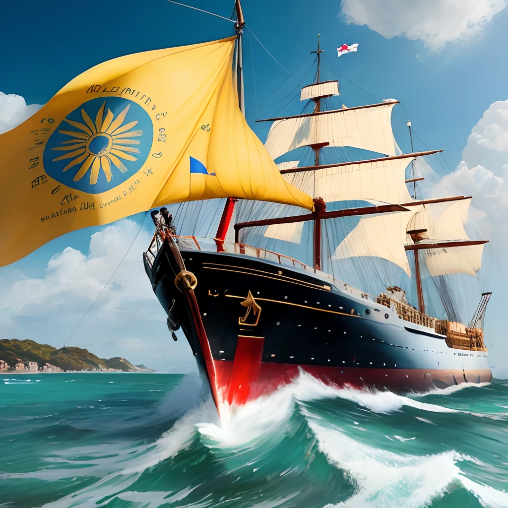 Barco a deriva com homem careca usando regata amarela