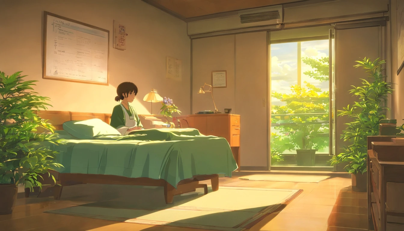 Psychological care poster,A scene where a girl is being treated, Sitting in a quiet and comfortable room, Talk to your doctor, Who is the man. Girl sitting comfortably in an armchair, And doctors, Still sitting, In the chair in front of her, Listen carefully. The living room is softly lit,Creates a cozy atmosphere, There are some plants and artwork on the walls, Provides a sense of tranquility. The girl sincerely expresses her feelings and thoughts, And doctors, A man who looks friendly and professional, Listen to it with empathy and understanding. The scene exudes an atmosphere of support and care,This is essential during treatment.