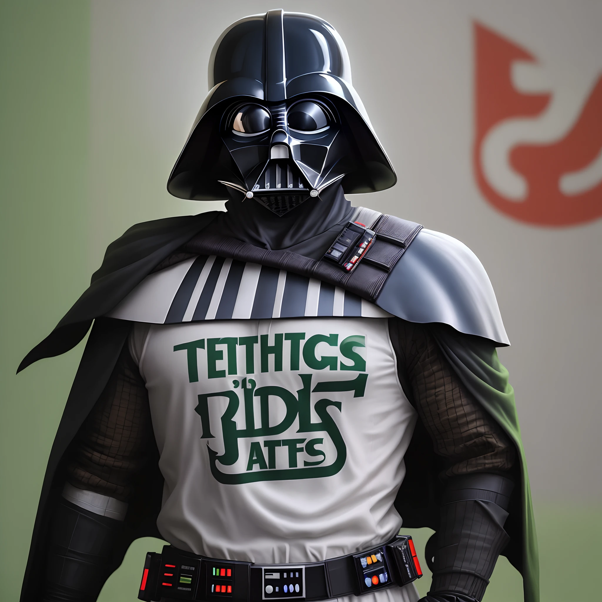 Darth Vader usando el uniforme de los Boston celtics