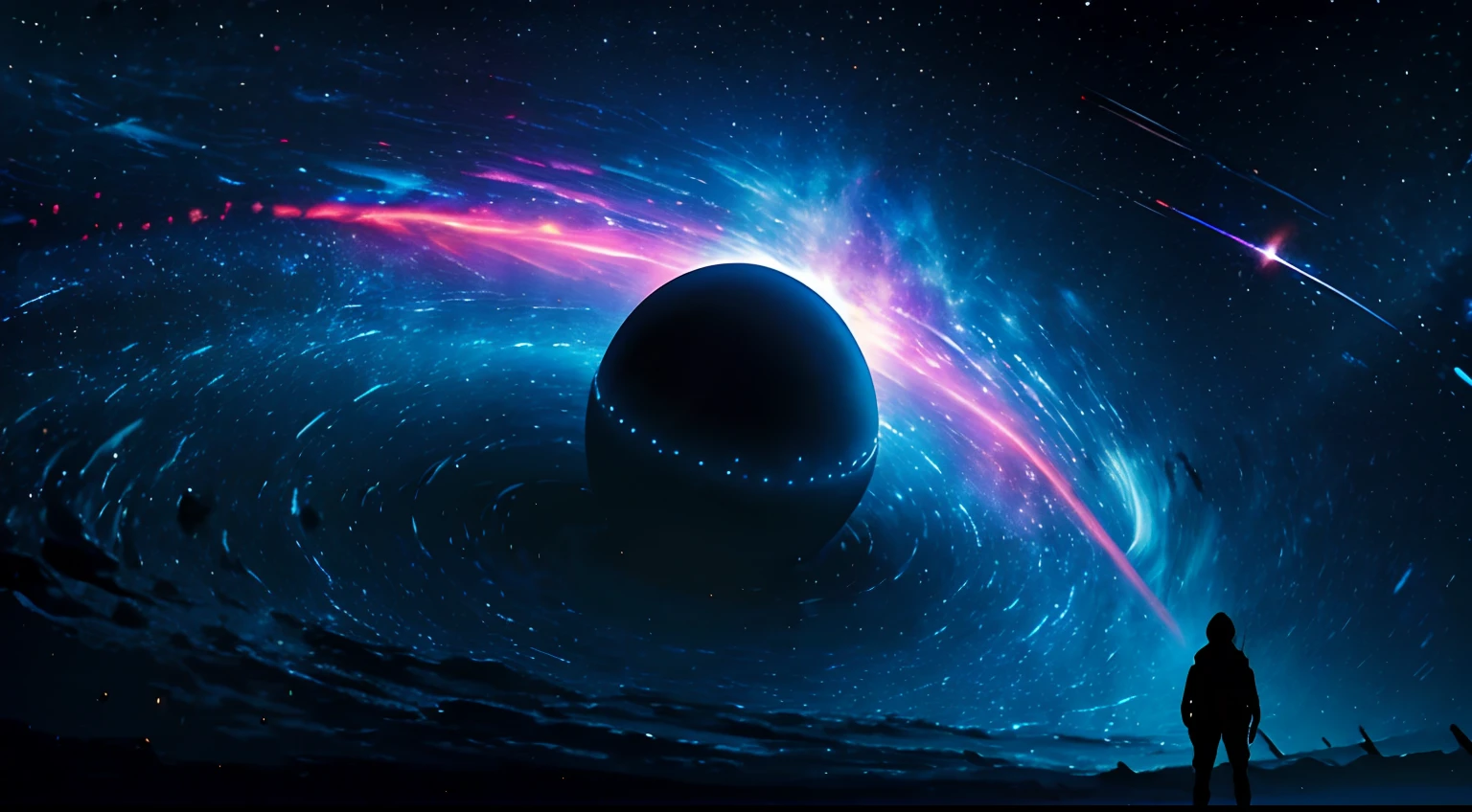 An example prompt for the given theme "agujero negro" (black hole):

"Best quality, ultra-detailed, realistic:1.37, black hole, swirling gravity, powerful event horizon, massive space anomaly, infinite darkness, distorting light, intense cosmic forces, mysterious singularity, profound astrophysics, mind-boggling physics, swirling vortex of spacetime, boundless gravitational pull, mesmerizing celestial phenomenon, breathtaking astronomical wonder, universe's ultimate enigma, vivid colors, futuristic sci-fi, cosmic horror, otherworldly spectacle"