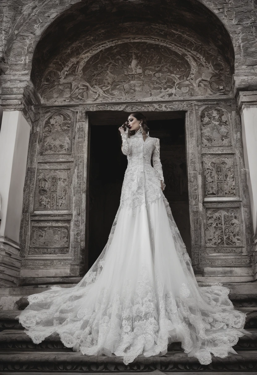 mujer vestida de blanco, cerca de rio, sangre, mexican