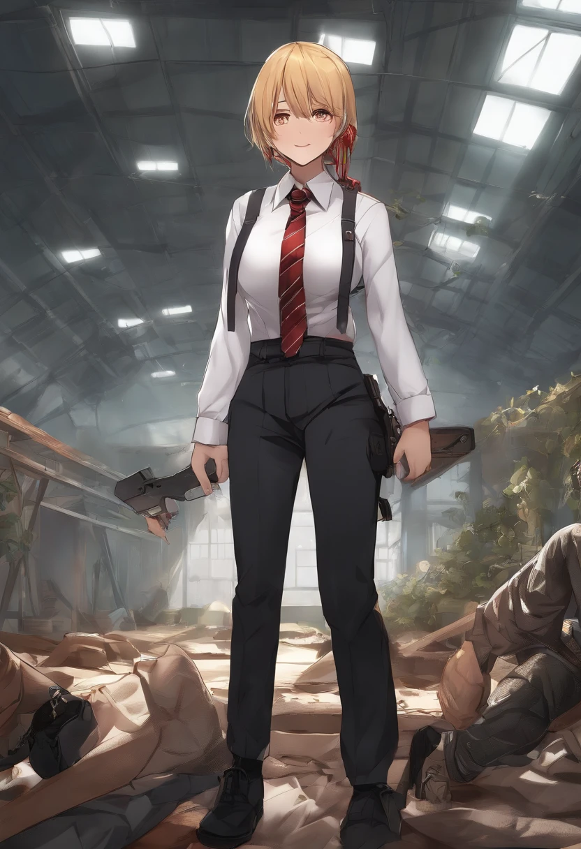 open mouth,(kiss),best quality, insanely detailed,1girl,1boy, sitting,in-flight and and (1boy:1.4) BLOND HAIR, denji (chainsaw man),and 1gir,makima (chainsaw man), best quality, ultra detailed, 1girl, , standing, red hair, long braided hair, golden eyes, bangs,, large boobs, stare, smile, (evil:1.2),, makima (chainsaw man),shirt, sidelocks, solo, uniform, white shirt, black necktie, black pants
