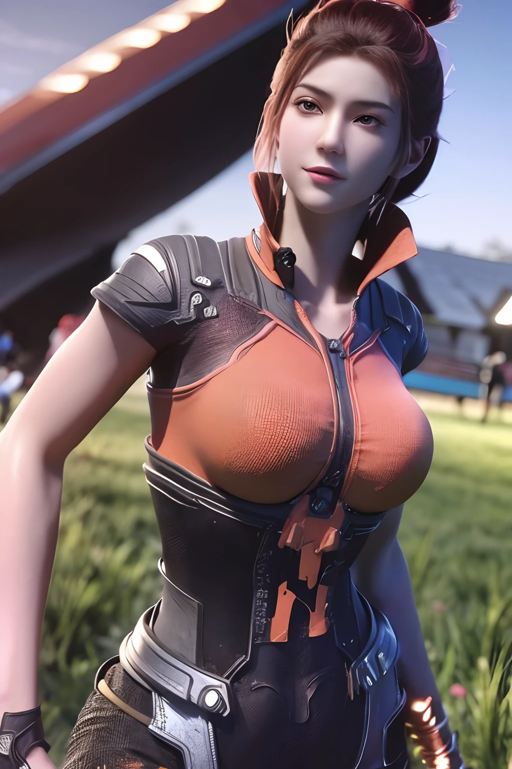 ((Best quality, 8k, Masterpiece :1.3)), 1girl, Pretty woman with emphasizing slender abs :1.3, (random hairstyles, Huge breasts :1.2), Casual outfit :1.2, Indoor, Ultra-detailed face, Detailed eyes, Double eyelid