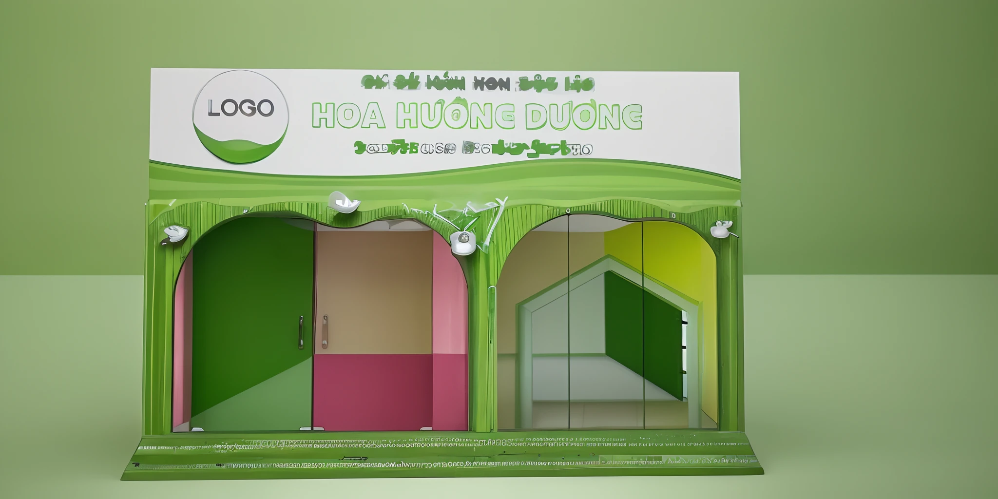 The main color is green, cheerful and eye-catching