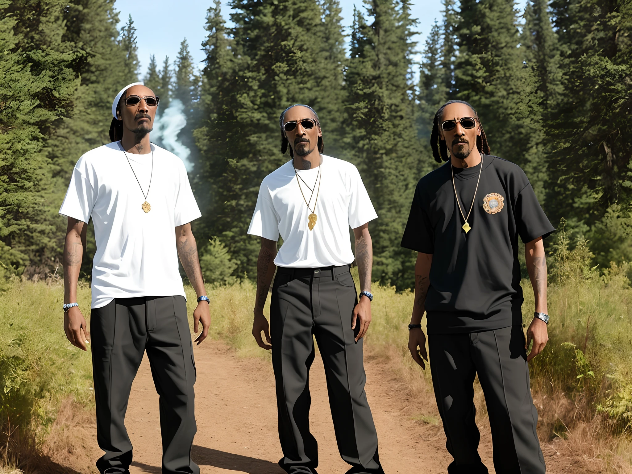 Sasquatch and Snoop Dogg smoking weed