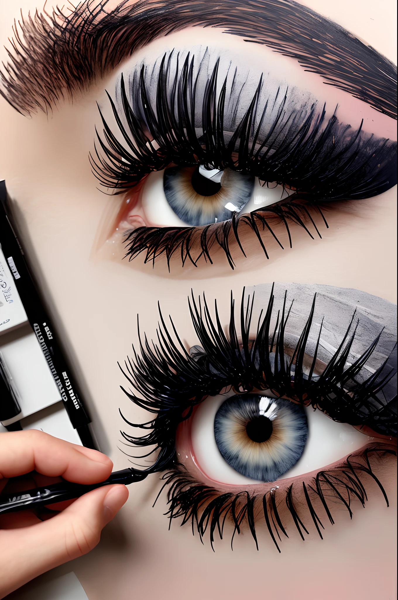 Design an eyelash mural with the name Rosi alfa