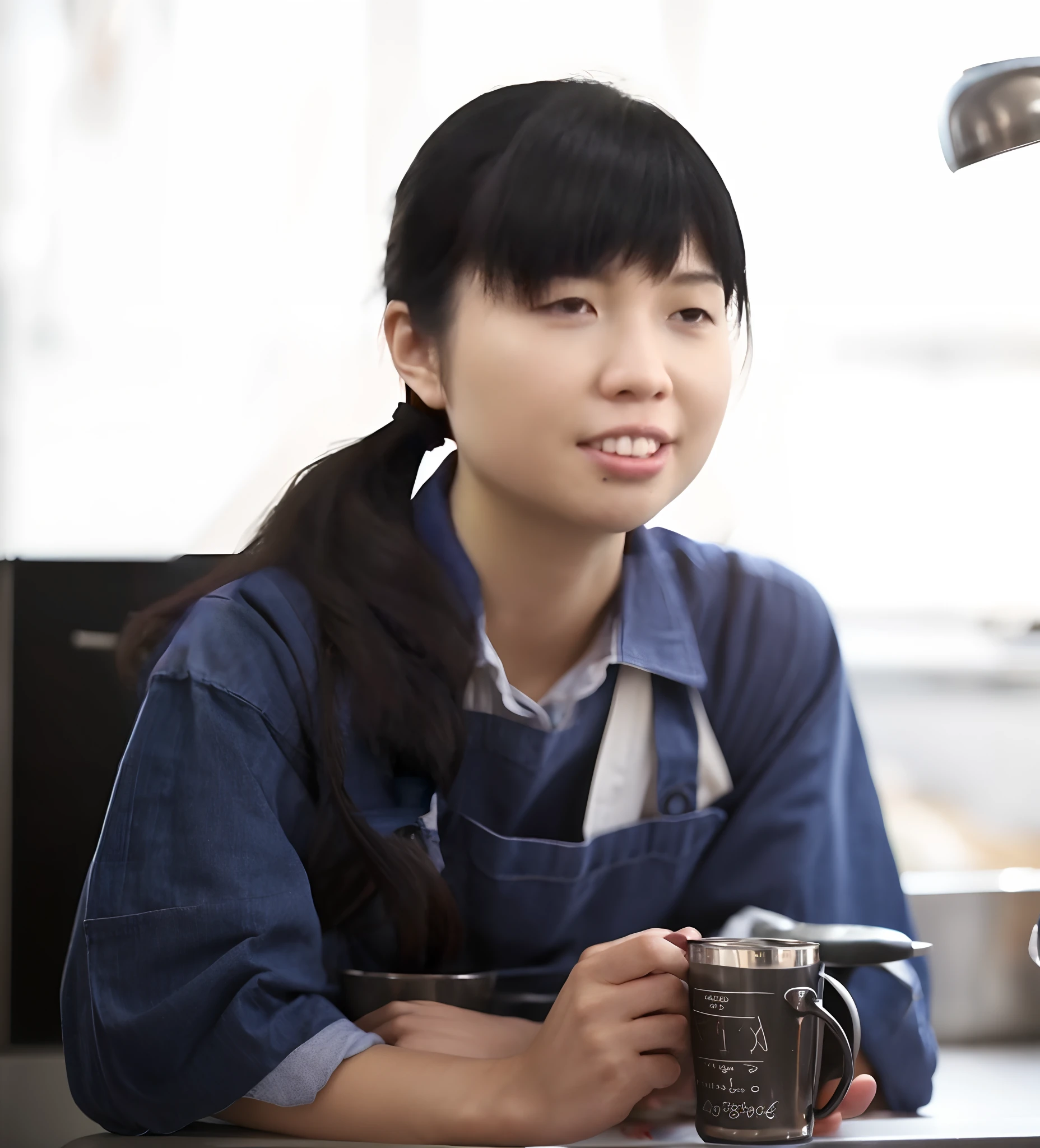 Naked apron、Small face、light skinned、Brustwarzen、teats、A sexy
