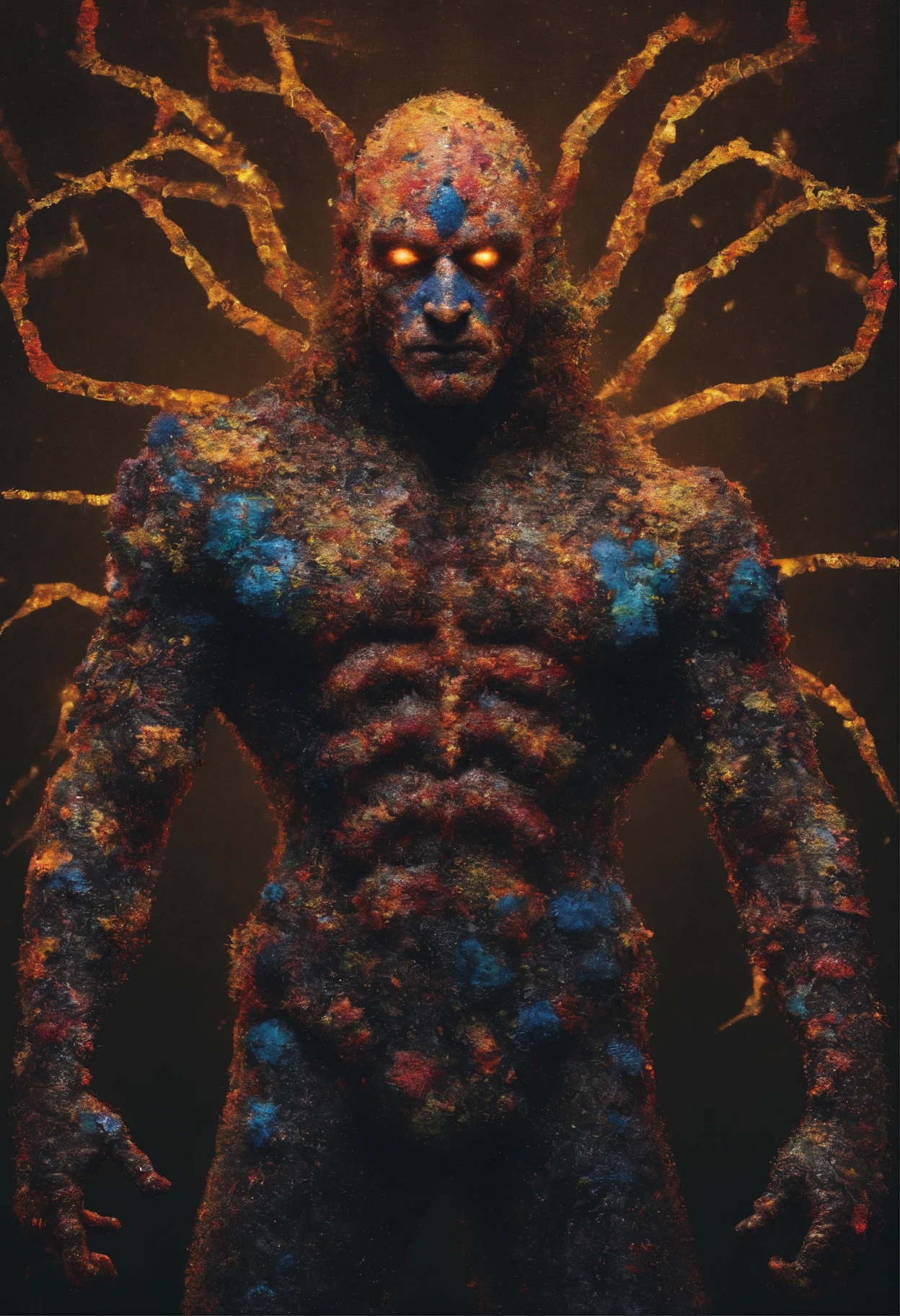 Half-man, half-spider barbarian, Six arms,4k