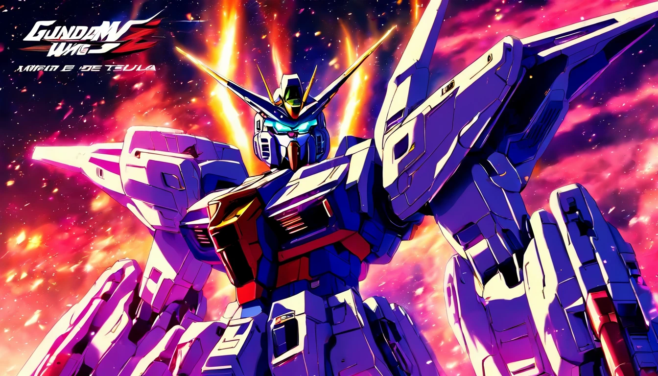 Anime: Gundam wing, robot de batalla en la galaxia, anime mecha moderno, estilo cool mecha, graficos detallados, arte conceptual digital de alta calidad
