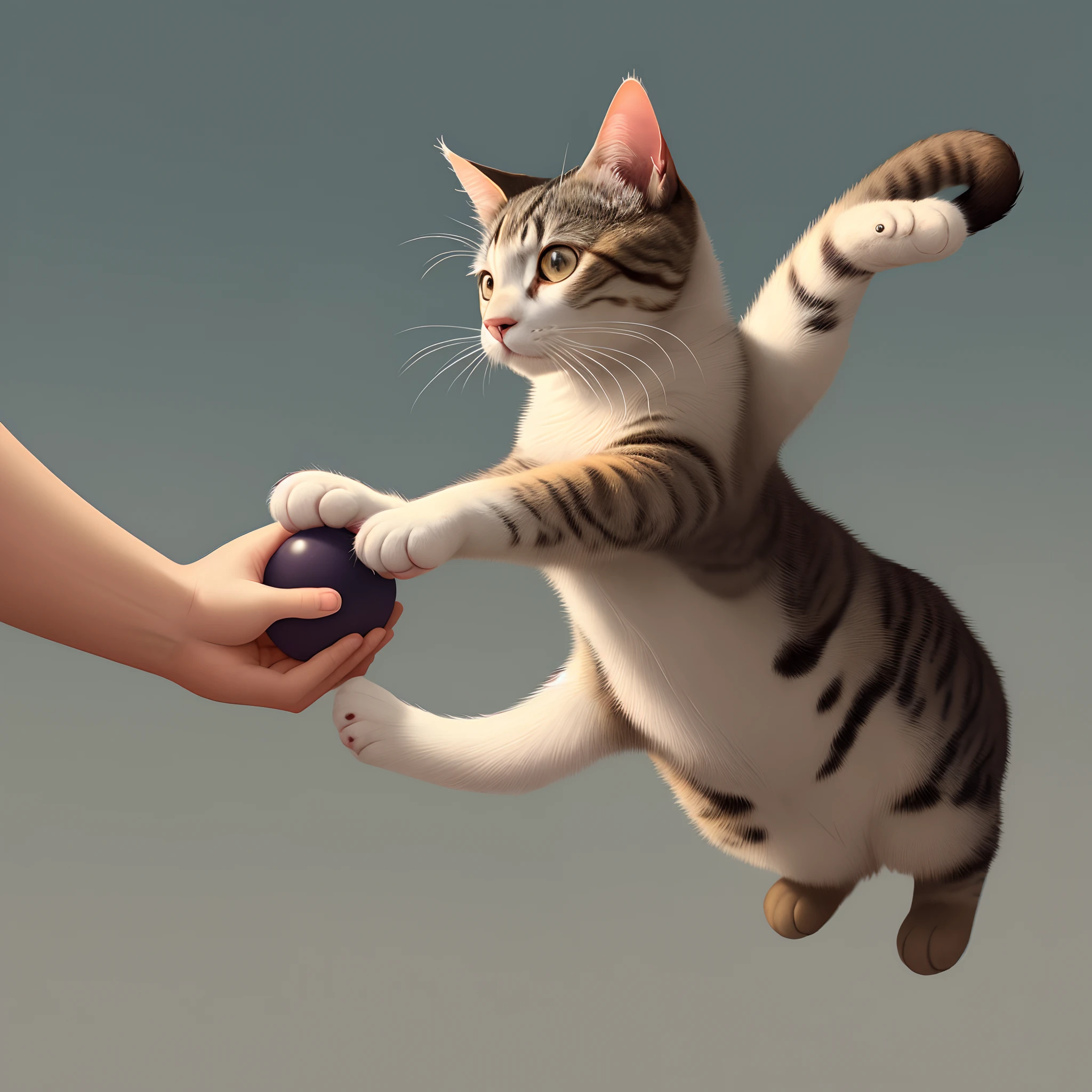 A simple illustration representing curiosity could be a wide-eyed, inquisitive cat with its paw reaching out to touch a mysterious object, like a floating question mark. This would capture the essence of curiosity and wonder.