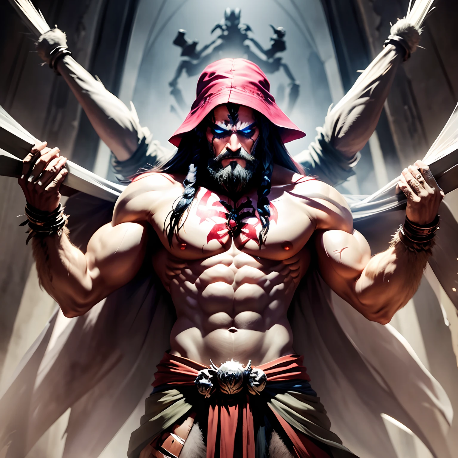 Deus, Barbarian Half Man Half Spider Six Arms