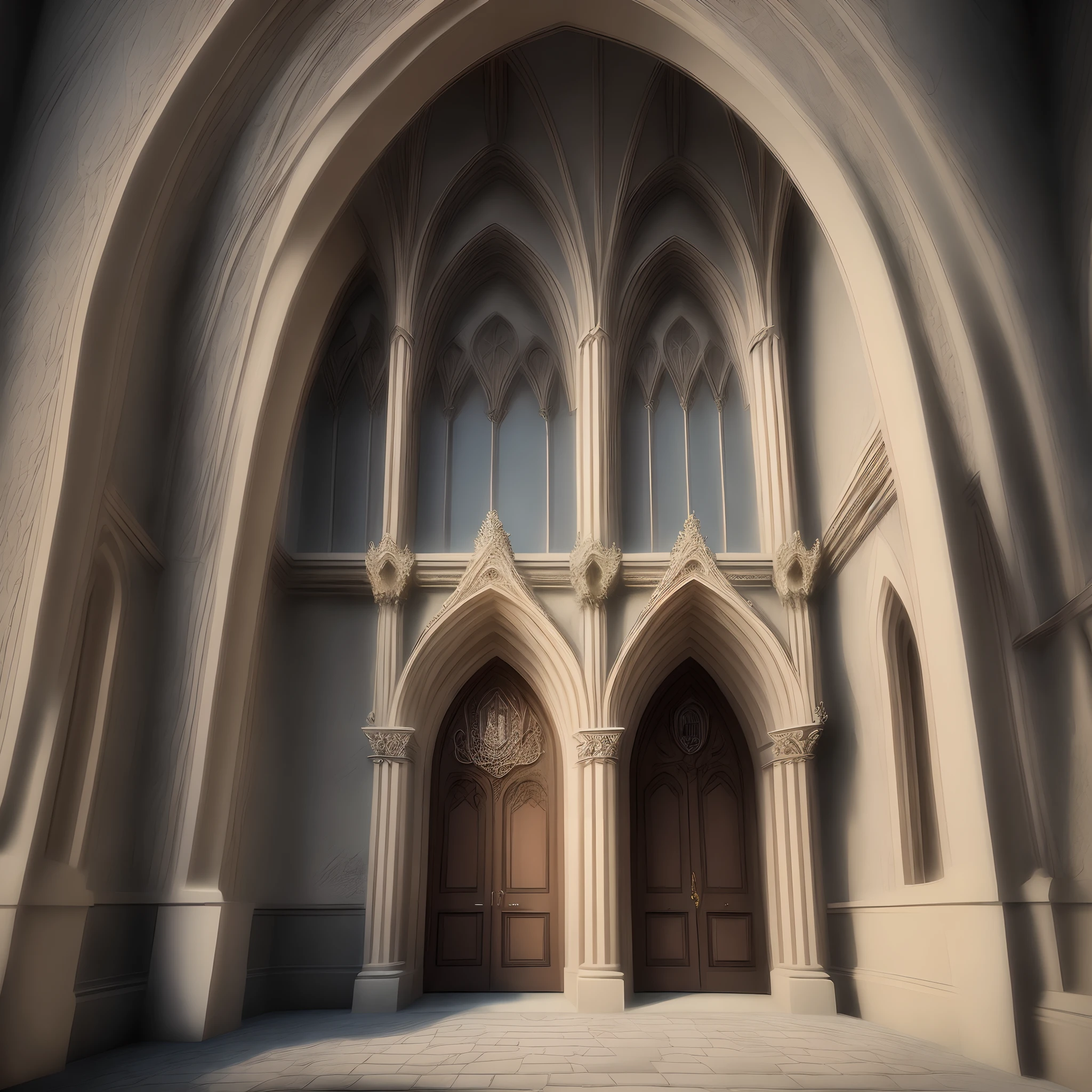Vampire castle, gothic architecture, entrance, royal