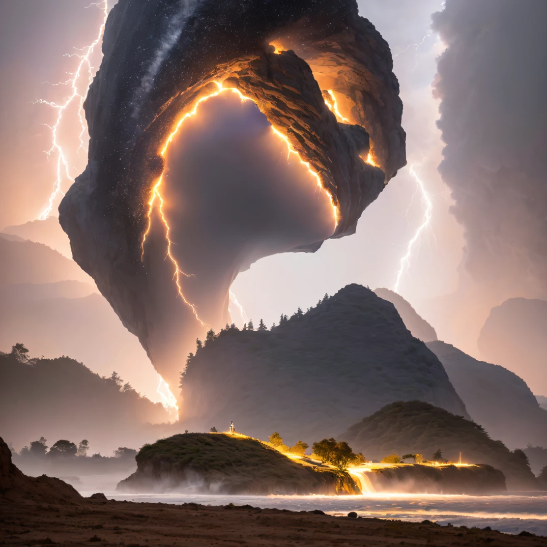 a lava rock golem, rocky head, bulky, extra long arms, rough texture, standing , (from below), mountains, valley,
, fiction, fantasy,(battle stance, ), dark cave, dim light, multicolor magical energy fields, statues
fantasy, medieval,
photo, masterpiece, best quality, ultra high res, (photorealistic:1.4),, high resolution, detailed, raw photo kodak portra 400 camera f1.6 lens rich colors dramatic lighting <lora:add_detail:1>