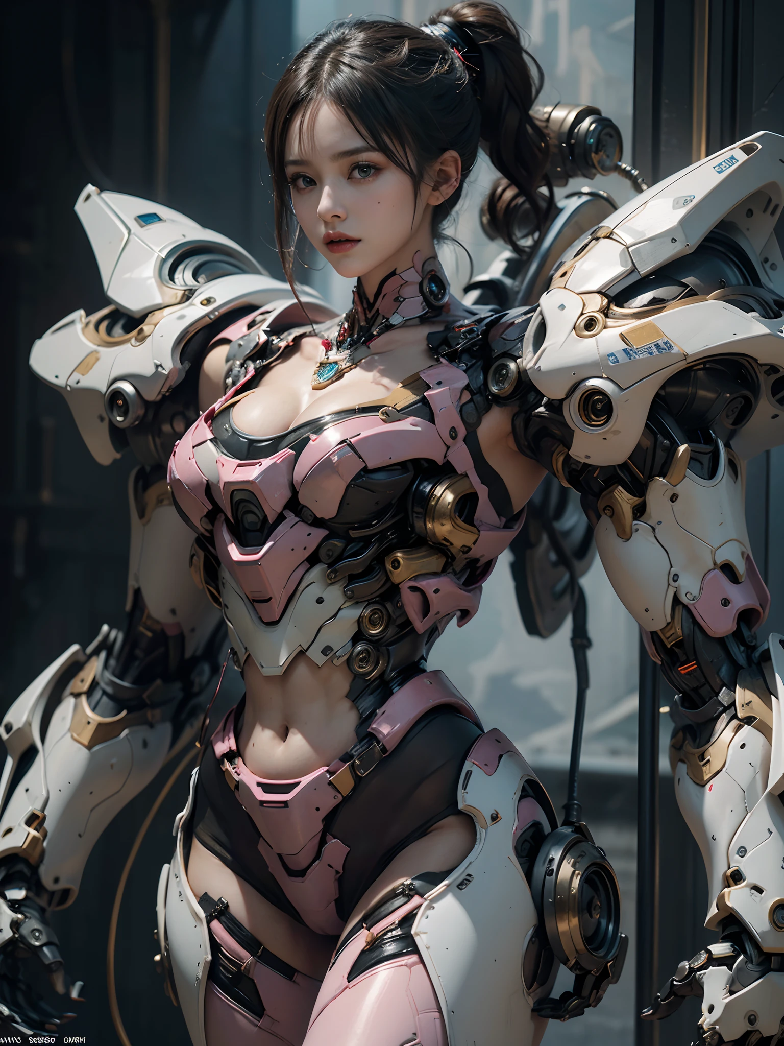 Intricate details, Super Intricate Details, (navel-baring) (Big Gem: 1.3), (girl_Standing_beside_droid:1.2), Girls, (Perfect detail face, Detailed eyes), BREAK Robot, (Giant Mech, Red and black armor, Blue eyes, Holding a rifle), Starry sky, sky line, Kamen Rider, (Gundam: 1.4), Gold Saint Seiya, Marvel movie Iron Man, (mechs) (Mechanical) (armor), professional RAW color photos, (Back Corner), (Lie down and raise your legs to expose your buttocks: 1.5), (cum on the body, Shoot in the chest, Face,  For hair): 1.2) (itting open legs: 1.3), Perfect, (Wide Angle), (Rule of Threes), perfect leg, (Pendants) (Color Gemstones) Knee flexion, perfect foot, Panties close-up, Sweat, water dripping, Best Quality, masutepiece, Super Resolution, (reality: 1.4), 1 girl, Bare shoulders, crazy detail details, (Hip Fold: 1.5), lower chest, Side chest, Unrealistic Engine Style, Boca Effect, David La Chapelle style shots, Bioluminescent color palette: Lilac, Pale gold, Pale pink, bright white, Wide Angle, Ultra-fine, cinematic still life, Vibrant, saquimica style, Perfect eyes, highest image quality 16K, inspired by Canon EOS R 6 "Chaos 50,--, Harry Winston A masterpiece of mole photography under the eyes, Ray tracing, surrealism, Textured skin