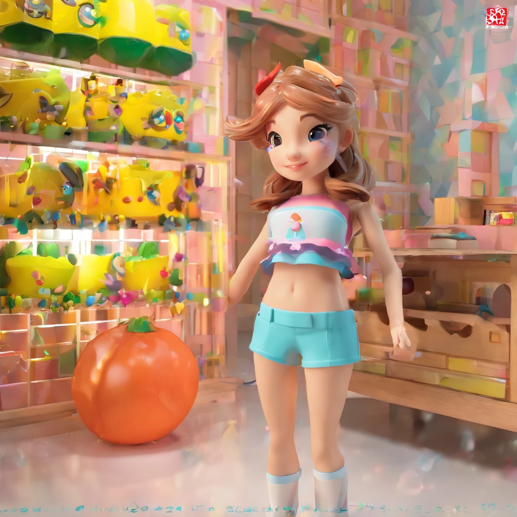 super bonito IP por pop mart, olhos brilhantes, querubim,Vestidinho branco, argila, Modelos, um brinquedo de caixa cega, Brilhante e delicado,fundo limpo, Bom brilho, 3D rendering of,best quality
