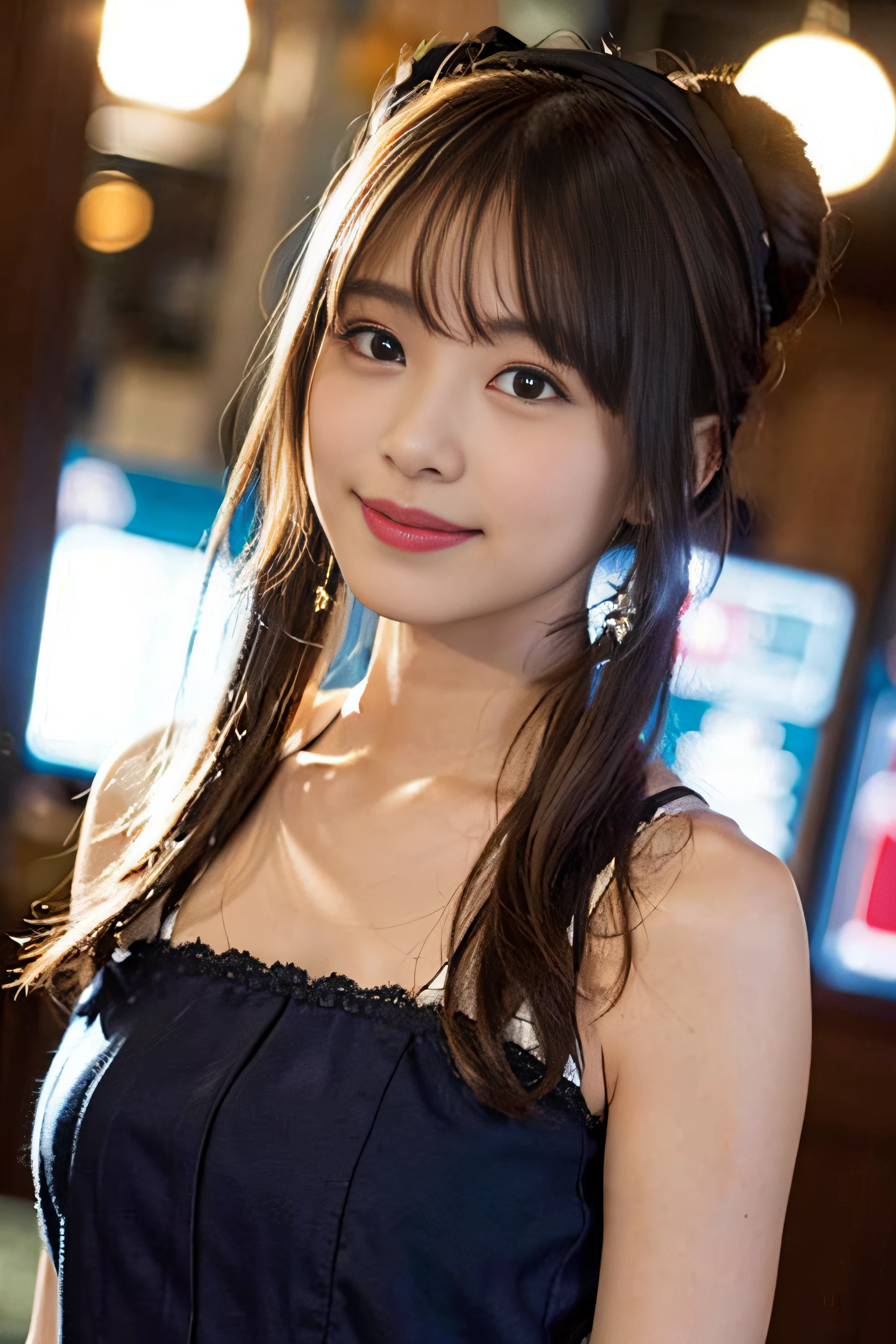 The top and bottom are black netting。slim。痩せたBig Breasts、Sexy Service、(highest quality、masterpiece、Photorealistic、Super detailed、Ultra-high resolution、born:1.3)、One girl、cute、16 year old Japanese girl、smile、bangs、(Big Breasts)、See-throughレオタード、(Playboy Bunny:1.3)、See-through、Transbunny、(casino)、Underarm、Cowboy Shot、(Wrist cuffs)、make、Bunny ears、Rabbit's Tail、