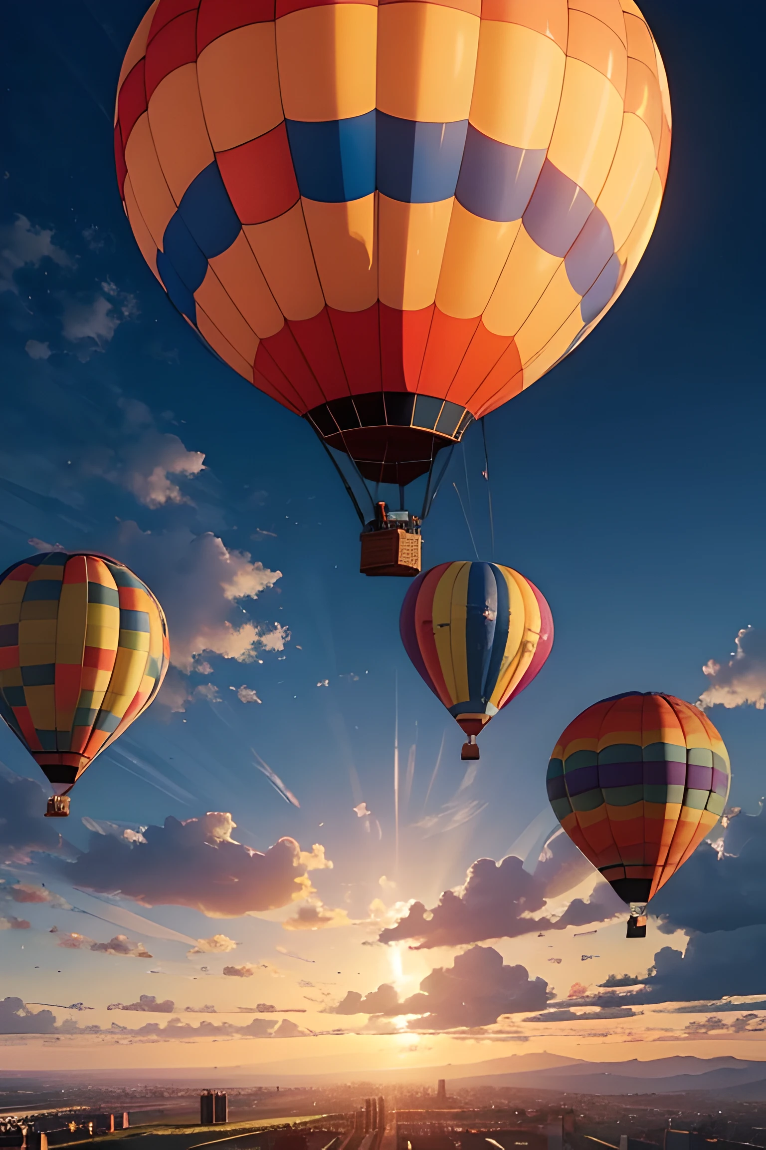 best quality, ultra-detailed, (photorealistic),
Hot Air Balloon,
depth of field, professional lighting, --auto