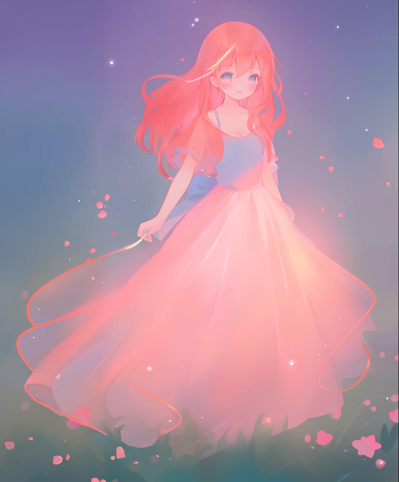 beautiful girl, puffy shimmering layered ballgown, vibrant pastel colors, (colorful), long flowing hair, magical lights, sparkling magical liquid, inspired by Glen Keane, inspired by Lois van Baarle, disney art style, by Lois van Baarle, glowing aura around her, by Glen Keane, jen bartel, glowing lights! digital painting, flowing glowing hair, glowing flowing hair, beautiful digital illustration, fantasia background, whimsical, magical, fantasy, ((masterpiece, best quality)), intricate details, highly detailed, sharp focus, 8k resolution, sparkling detailed eyes, liquid watercolor