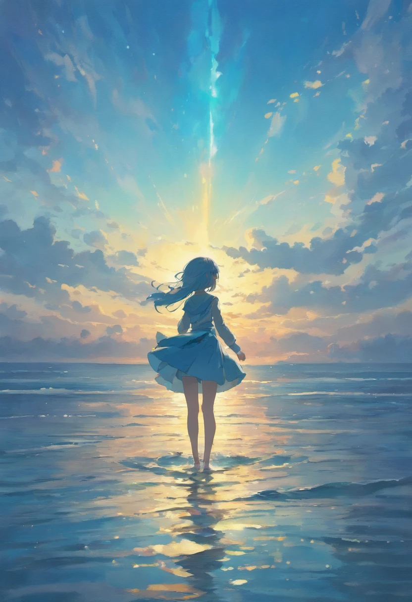 Embrace the captivating harmony between the sky and sea in a photograph that captures the intriguing interplay of colors, textures, and reflections. Seek out a mesmerizing scene where the two vast horizons seamlessly merge, blending hues and elements in perfect accordance. Inspire the viewer with your artistry as you freeze this ephemeral symphony of nature, leaving them longing to submerge themselves in this peaceful stillness. Let your lens become a window to this celestial dance - where the sky and sea choreograph a visual masterpiece, waiting to be immortalized in a single click.