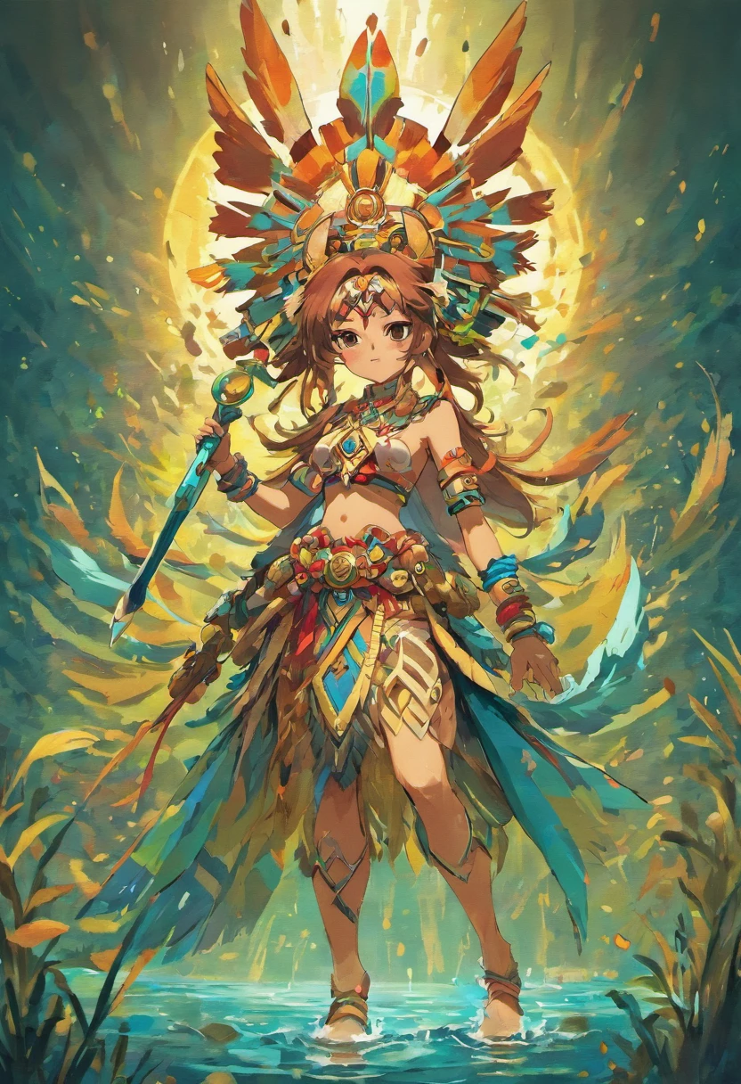 Opochtli, aztec god of hunting and fishing
