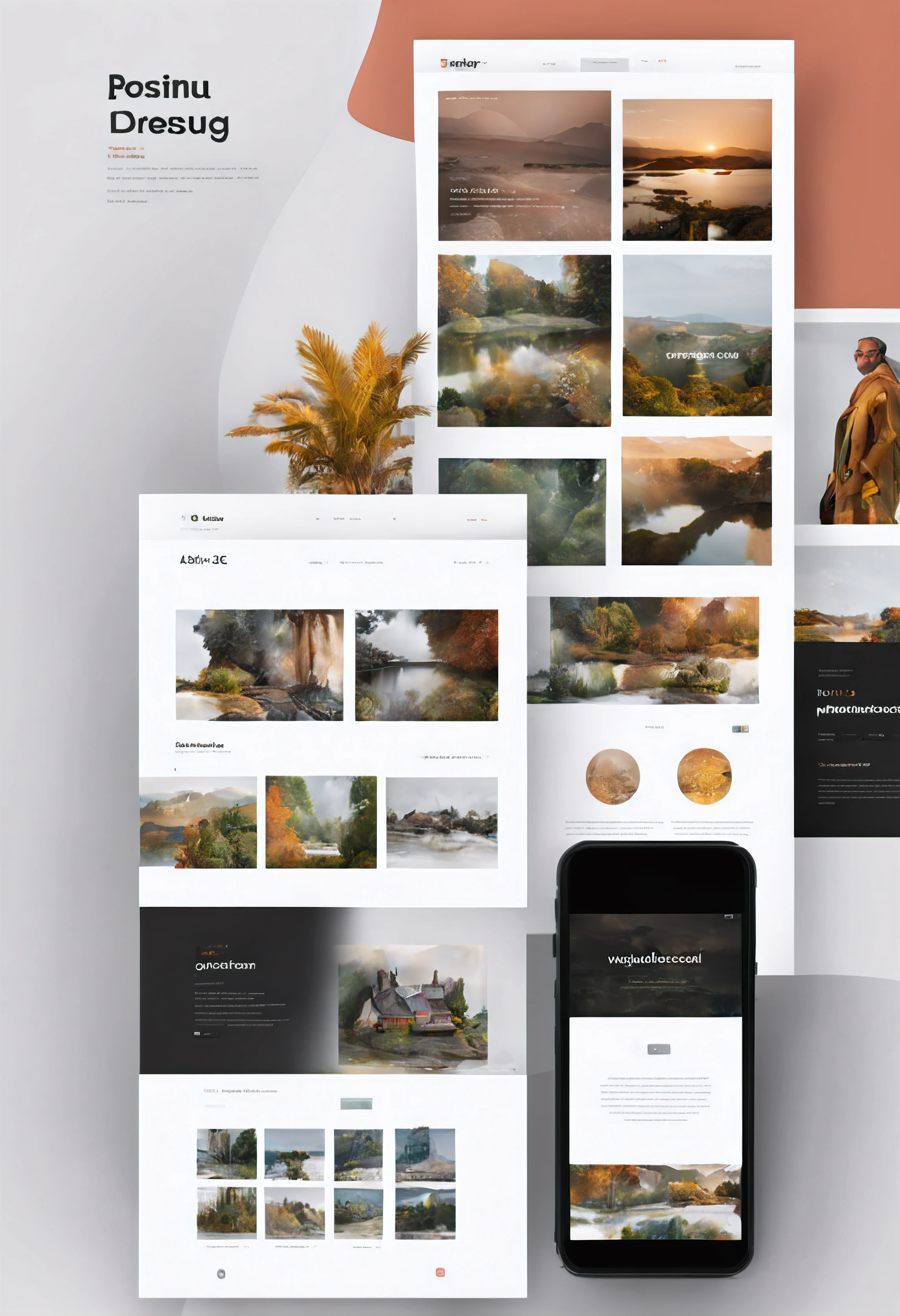 gallery website design UI UX